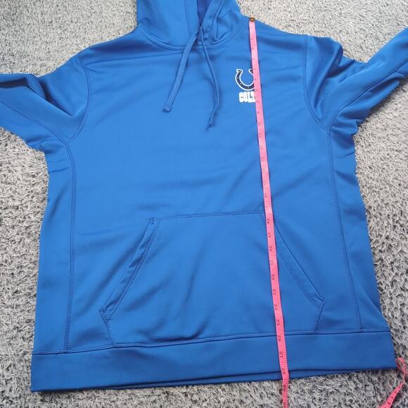 Indianapolis Colts Sweatshirt Men Large Blue Hoodie Lounge NFL Apparel Fleece - Picture 4 of 6